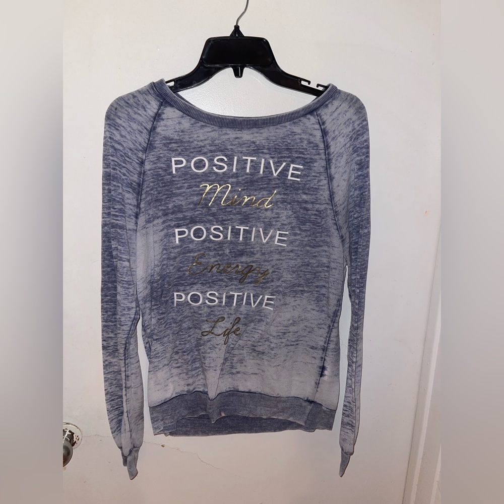 Gray shirt with writing